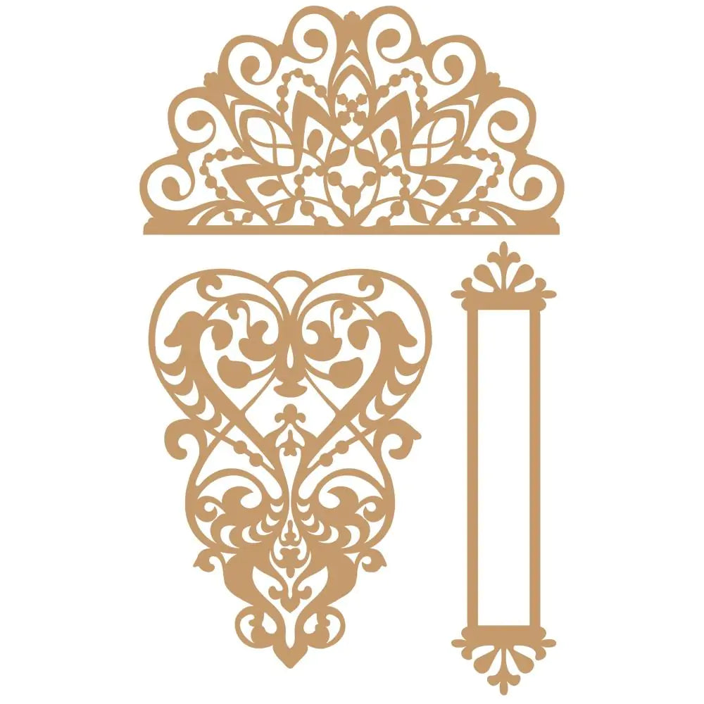 Prima Marketing - Laser Cut Chipboard - Lace & Heart