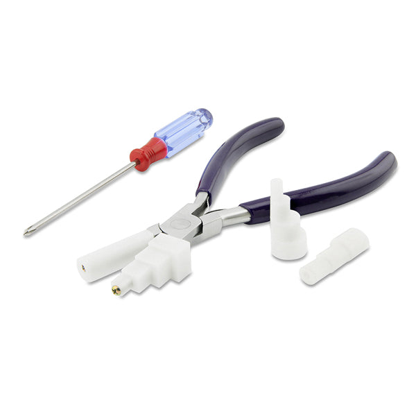 Interchangeable Nylon Tip Stepped Pliers, Square 5 mm, 8 mm, 11 mm, 14 mm, Round 5 mm, 8 mm, 12 mm, 15 mm, Oval 9x7 mm, 10x8 mm, 12x10 mm, Screwdriver