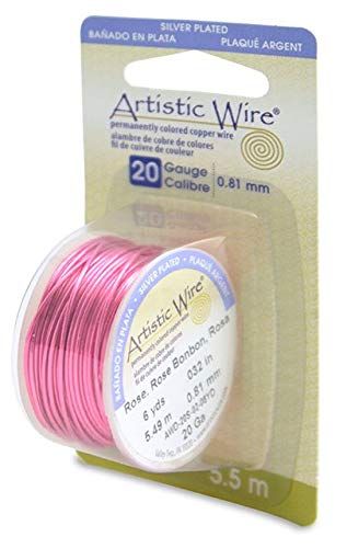 Artistic Wire - 20 Gauge (.81 mm), Silver Plated - Rose, 6 yd (5.5 m)