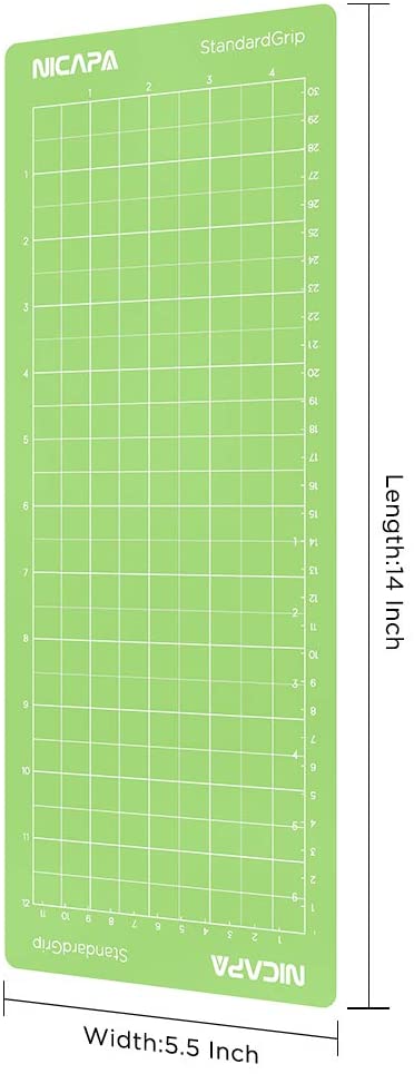 Nicapa - Cutting Mat for Cricut Joy - Standard Grip (4.5" x 12")