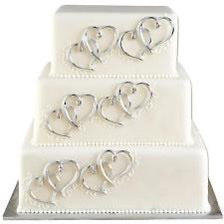Wilton - Cake Decor - Heart Picks - Silver