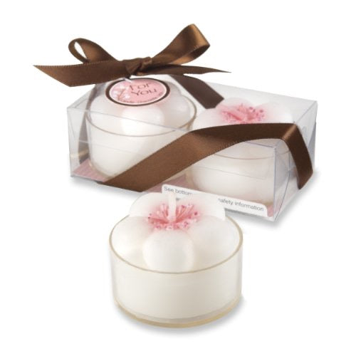 Kate Aspen - Cherry Blossoms Flower Tea Lights - Set of 4
