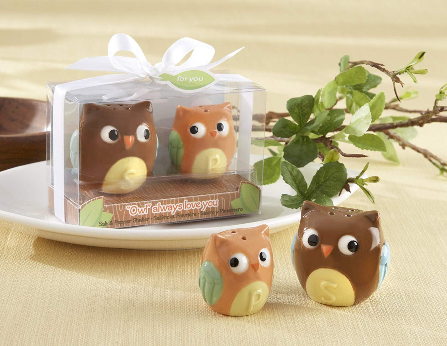 Kate Aspen - Mother and baby Bird - Ceramic Salt Pepper Shaker