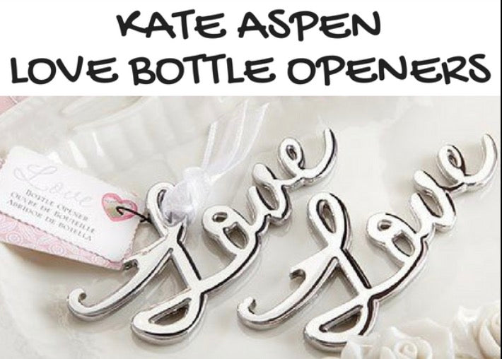 Kate Aspen - Silver Bottle Opener - LOVE - 1pc