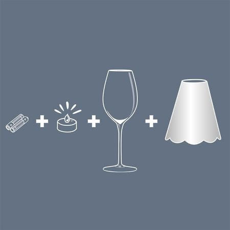 Kate Aspen - Wine Glass - Vellum Shade - Damask