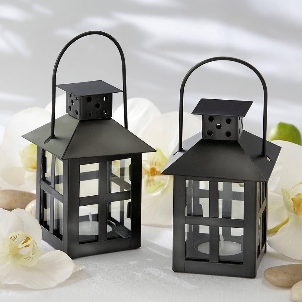 Kate Aspen - Luminous Black Mini - Lantern Tea Light Holder