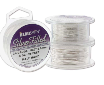 BeadSmith - 20 Gauge Half Hard Wire - Silver Filled 2.85m