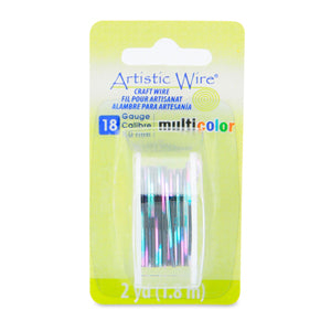 Artistic Wire, 18 Gauge / 1.0 mm Tarnish Resistant Colored Copper Craft Wire, Multicolor Pink, Black, Green 2 yd / 1.8 m