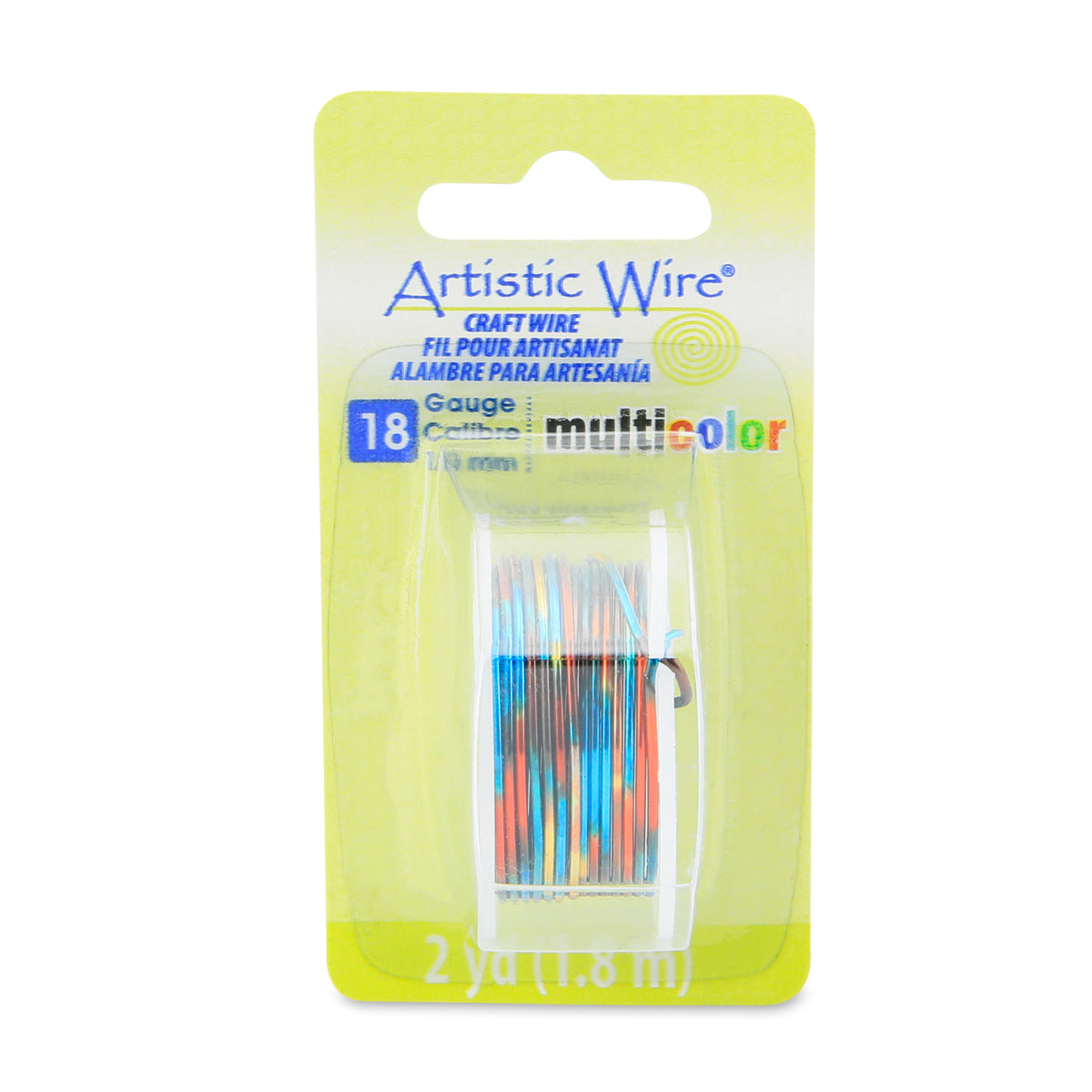 Artistic Wire - 18 Gauge (1.02 mm), Multicolor, Blue, Red, Gold, 2 yd (1.8 m)