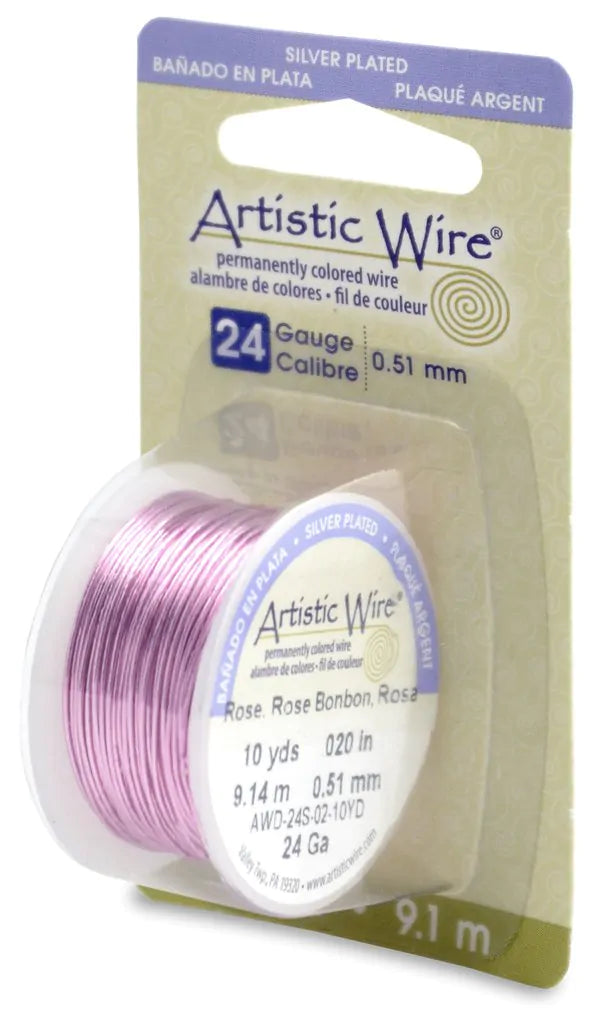 Artistic Wire - 24 Gauge 10yd - Rose (.51mm)