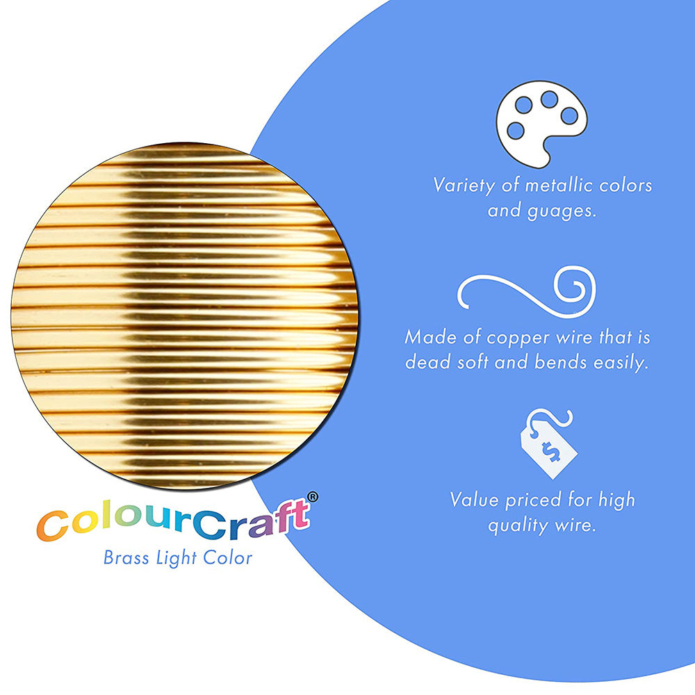 ColourCraft Wire, 20 Gauge 0.032 in / 0.81 mm, Silver Plated Tarnish Resistant, 13.8 m / 15 yd spool