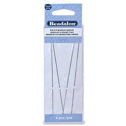 Big Eye Beading Needles, 4.5 in, 11.4 cm, 4 pc