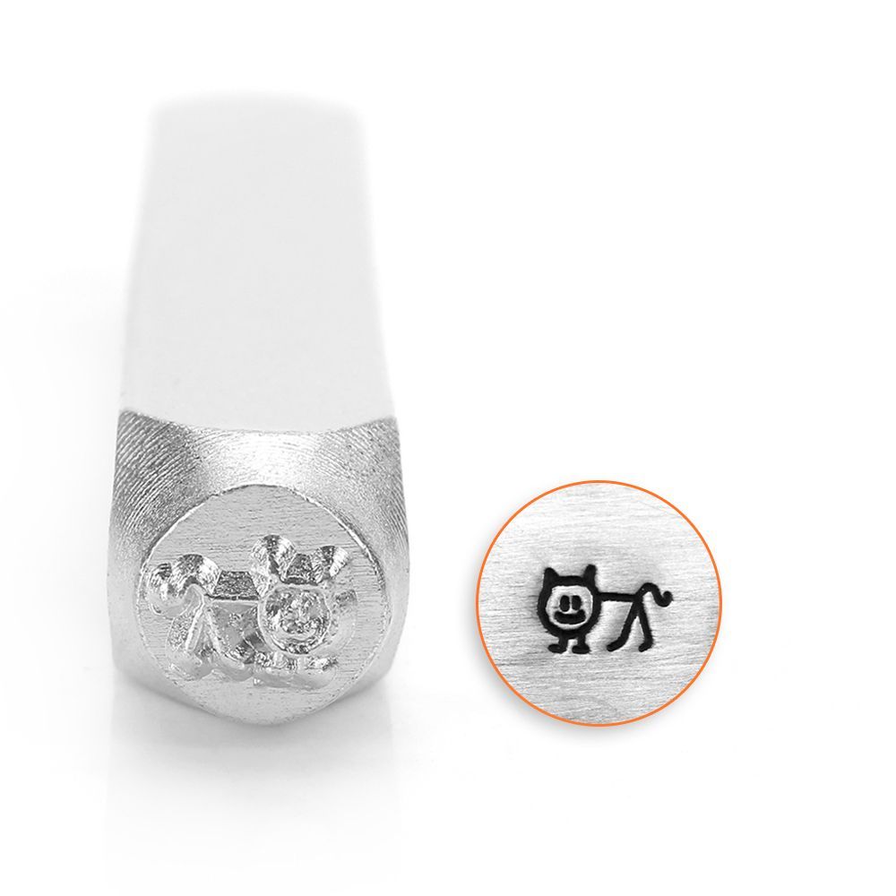ImpressArt - Design Stamp - Cat Stick Figure - 6mm
