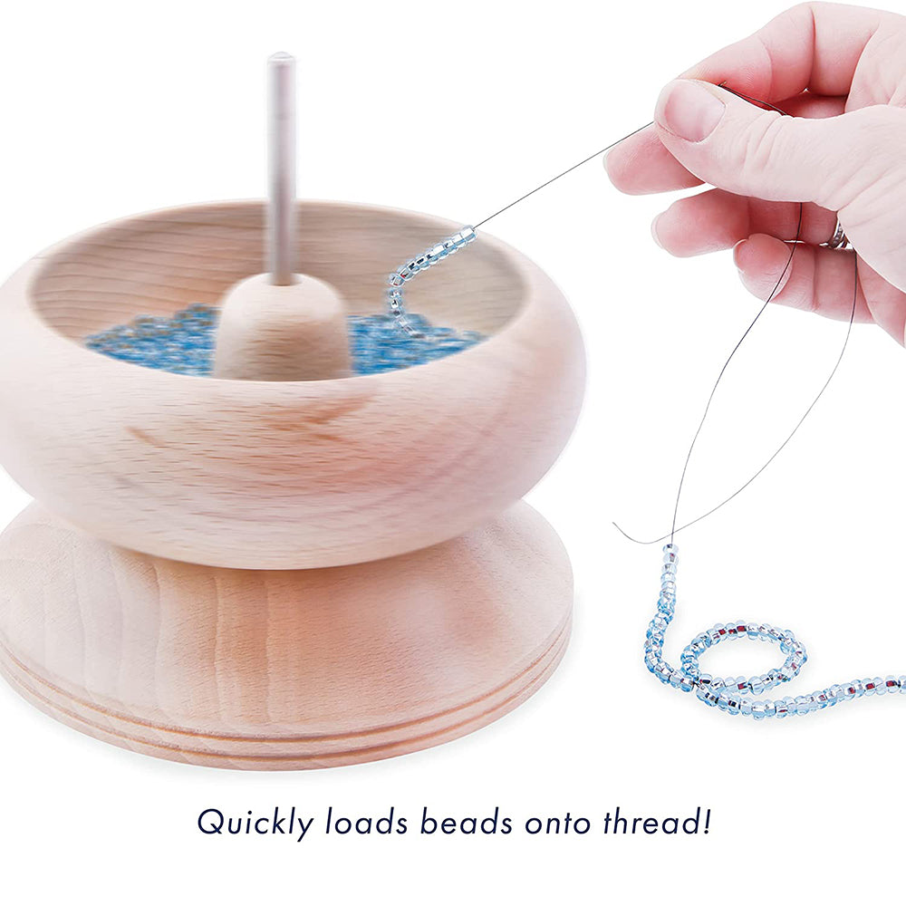Spin-N-Bead, Size #14,.6 cm / 5.75 in, height x 10.85 cm / 4.25 in, width, 1 Curved Big Eye Needle
