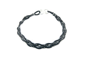 Necklace Weaver Tool, by Kleshna Handel, Aluminum Base, Elastic Spacer Cord, 38 pins, Foam Insert, Latch Hook