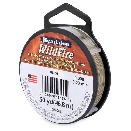 Wildfire, .008 in, 0.20 mm, Break Strength 12 lb / 5.5 kg, Beige, 50 yd / 45 m