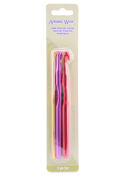 Wire Crochet Hooks, 5 mm / .197 in, 8 mm / .315 in, 10 mm / .393 in, 1 pc ea size