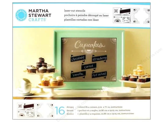 Martha Stewart Crafts - Laser-cut Stencils - Banner and Corners