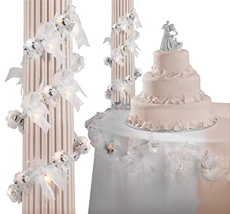 Wilton - Lighted Garland - Organza Rose