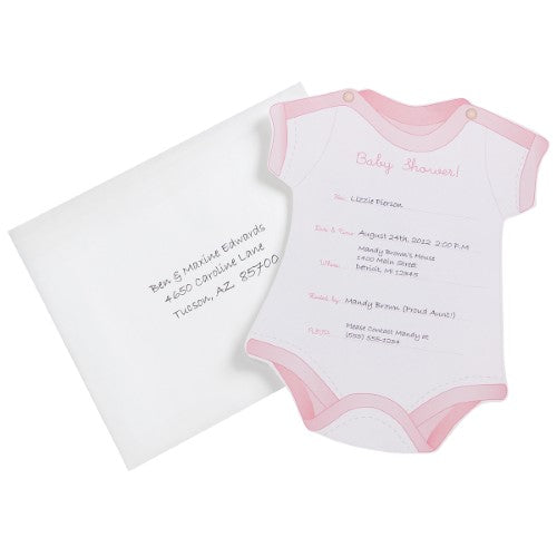 Wilton - Baby Shower Invitation Kit - Girl Onesie