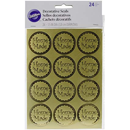 Wilton - Gold HOME MADE Cupcake & Cake Box Seals