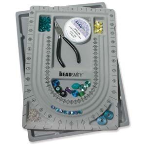 Beadsmith - Bead Board Flocked - 3 U Channel - 9.75" x 13.25" - Travelers