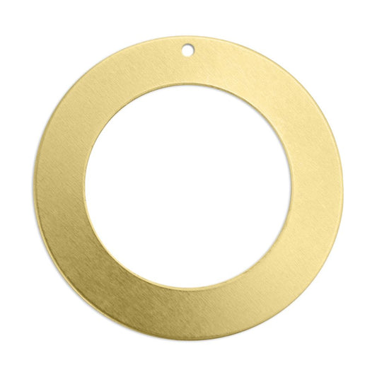 Washer w/ Hole, 1 1/2"- Premium Stamping Blanks Brass 18g