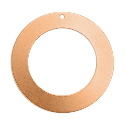 Washer w/ Hole, 1 1/2"- Premium Stamping Blanks Copper 18g