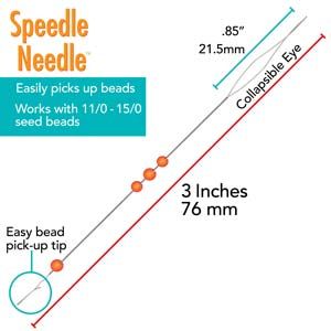 Beadsmith - SPEEDLE NEEDLE 76MM 2 NEEDLES PER CARD