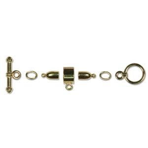 Beadsmith - Kumihimo Finding Set - 3mm Bullet - Gold Plate