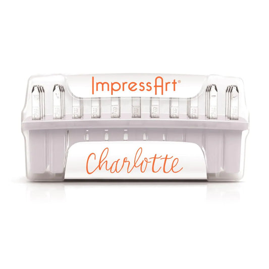 ImpressArt - Signature Metal Stamps - Uppercase - Letters and Designs - Charlotte 3mm