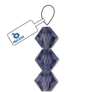 Beadsmith - M.C. BICONE 4MM TANZANITE- 31 BDS\ST - Purple