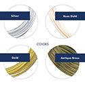 Memory Wire, Extra Heavy Duty Round, Large Bracelet, Rose Gold Color, Wire Diameter 1.0 mm / .039 in, 0.5 oz / 14 g, approx. 9 coils/pack