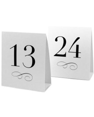 Weddingstar - Table Numbers Cards - Numbers 13 - 24 – Bead-Shack
